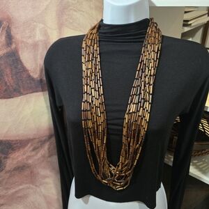 Vintage Monies Gerda Lynggaard Beaded Horn Necklace